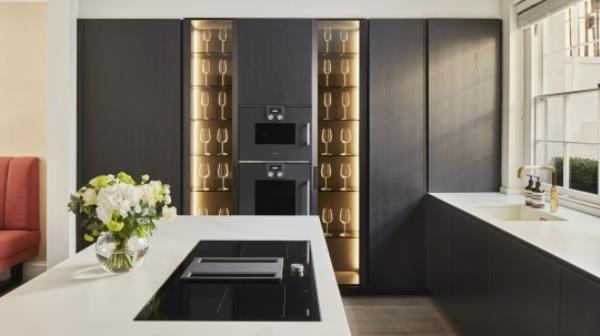 The kitchen area in the Chelsea home