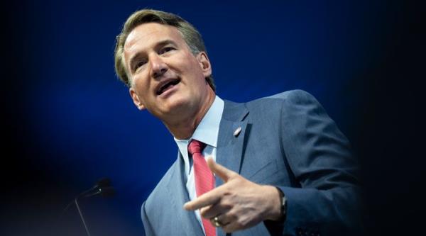 Virginia Gov. Glenn Youngkin speaks at the grand opening ceremony for Amazon HQ2 on June 15, 2023, in Arlington, Virginia.