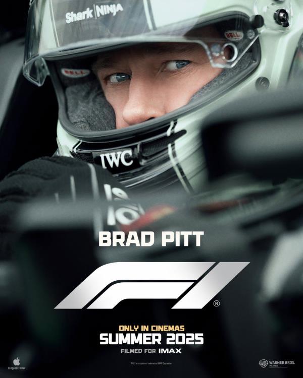 Brad Pitt F1 Movie poster