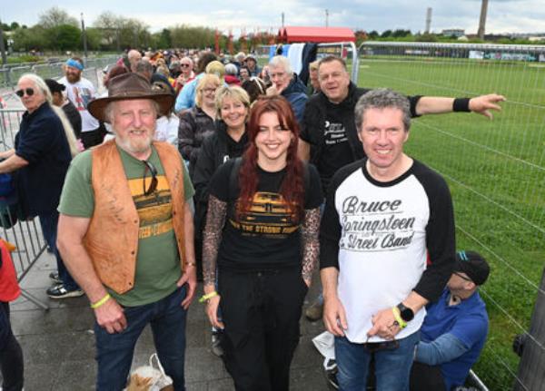 Tom O'Flaherty, Ballincollig, and Sarah and John Lotty from Glanmire at the Bruce Springsteen concert. Picture: Eddie O'Hare