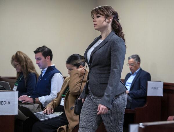 Prosecutors turned their full attention to Baldwin after a judge in April sentenced movie weapons supervisor Hannah Gutierrez-Reed to the maximum of 1.5 years at a state penitentiary on an involuntary manslaughter co<em></em>nviction for Hutchins’ death. Picture: Eddie Moore/Santa Fe New Mexican via AP, Pool