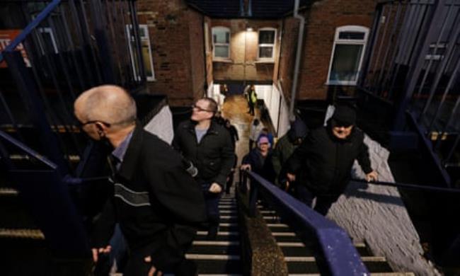 Chelsea fans make their way into the away end at Kenilworth Road before an FA Cup fifth-round tie there in March last year. Interesting fact a<em></em>bout the away end at Kenilworth Road …