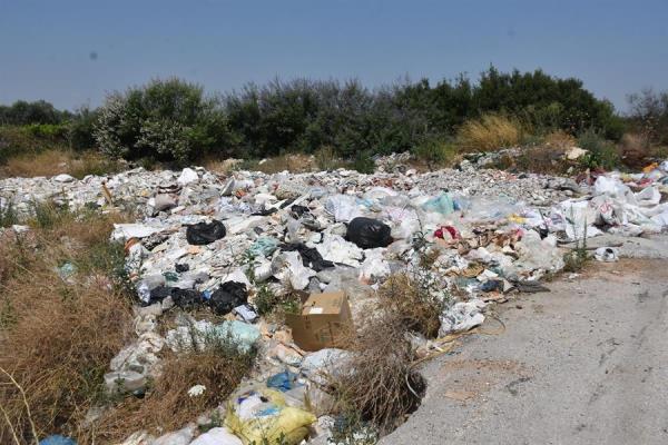 Garbage piles up around Tahtalı Stream